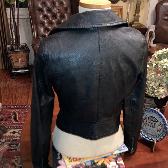 Aeropostale Vegan Leather Motorcycle Jacket - Picture 11 of 16